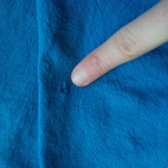 Blue Button Front Skirt - Picture 7 of 7